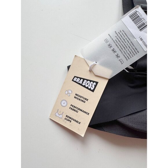 NWT KNIXTEEN Black Bra Boss Scalloped Seamless Bra, Size M - Picture 7 of 9